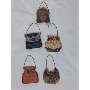 Vintage Set of Miniature Resin Purses 3 inches